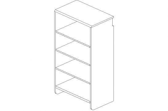 Espresso 24" Shelf and Hang Half Cabinet